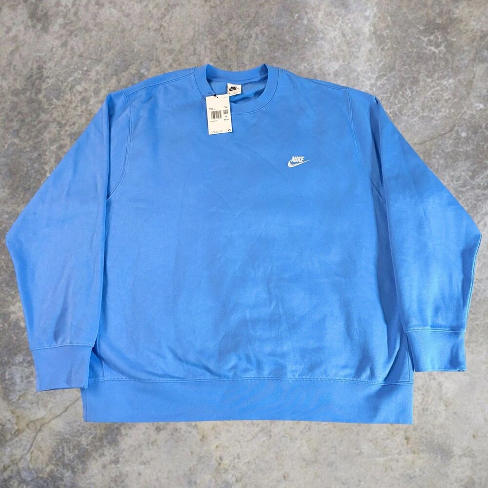 NWT Nike Crewneck Sweater Men’s Size XXL Baby Blue Fleece Knit DA0021-469